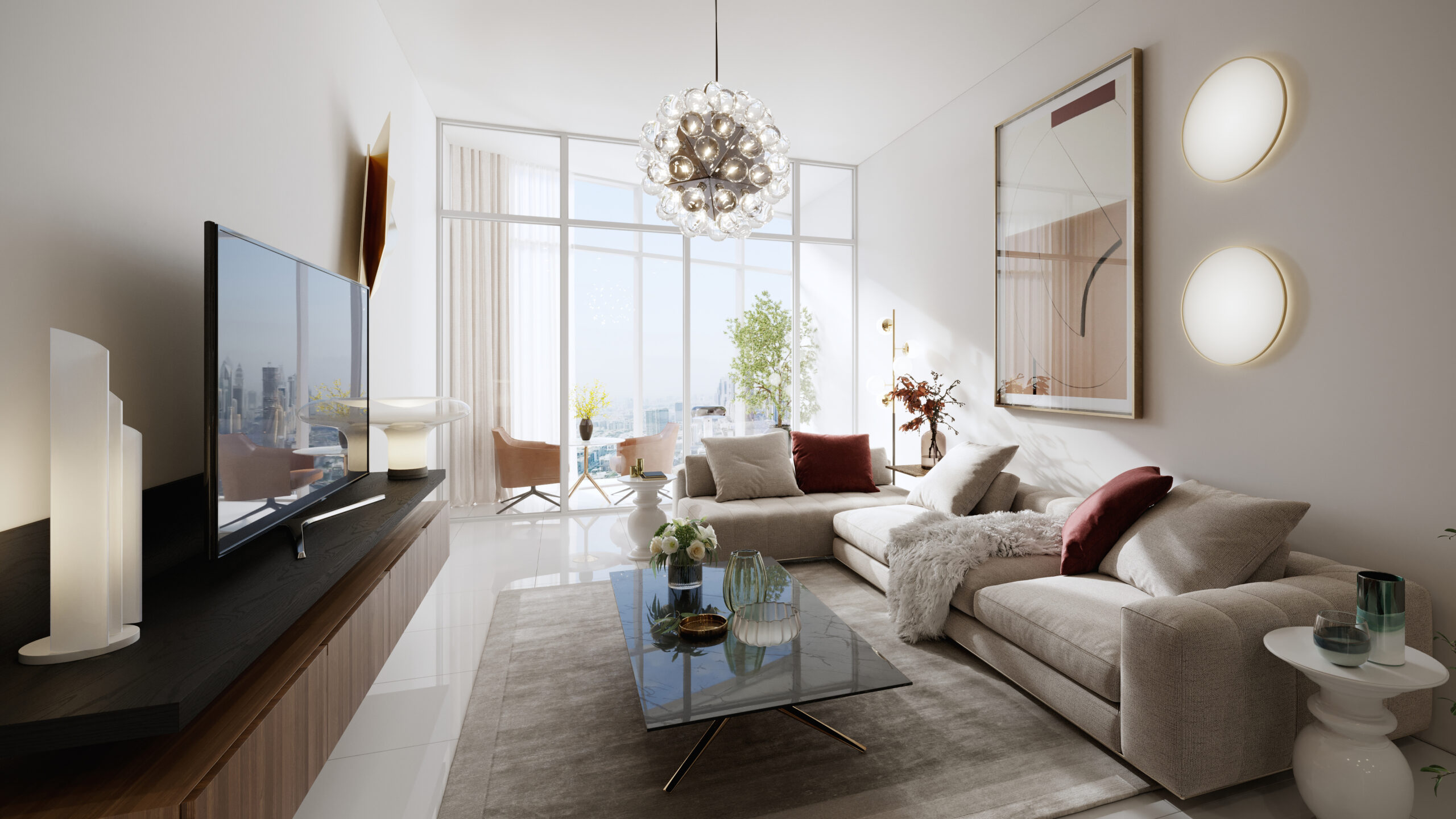 Living room with ample light